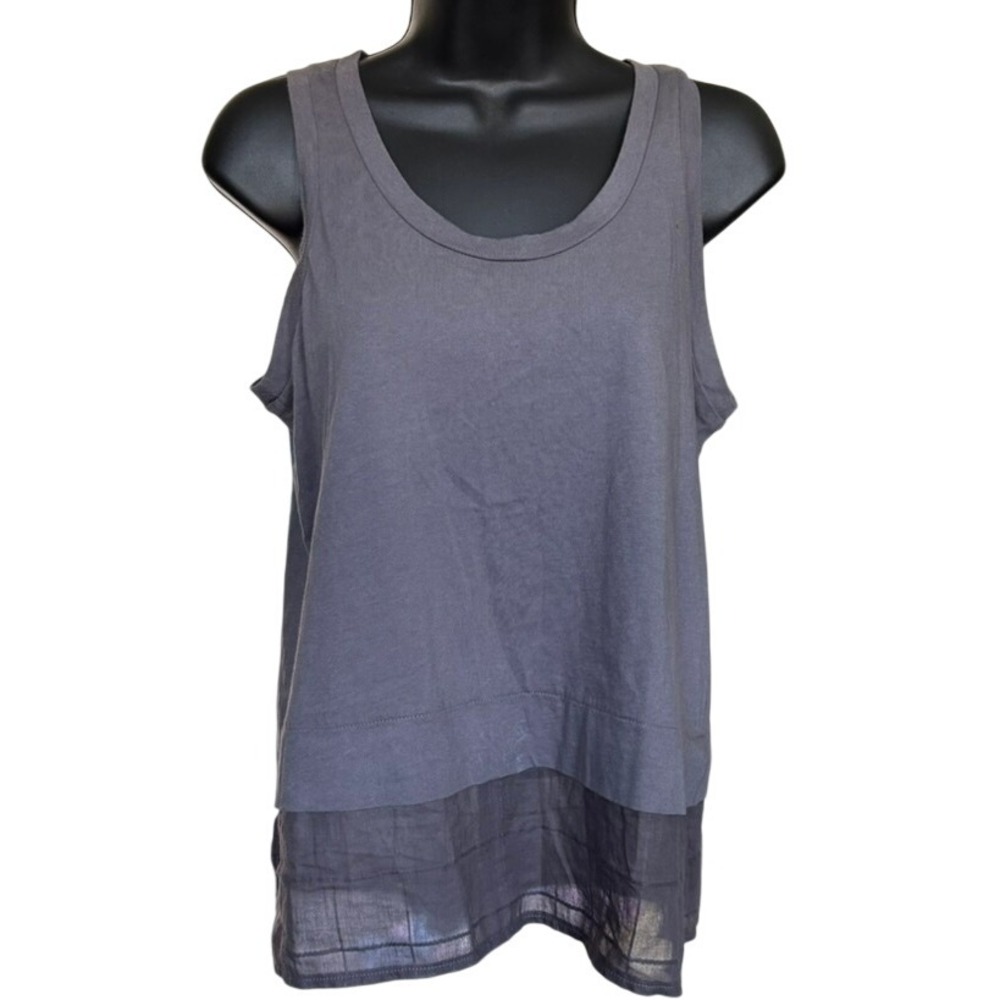 Madewell Tank Top Sz XS Gray Sheer Boho Contemporary